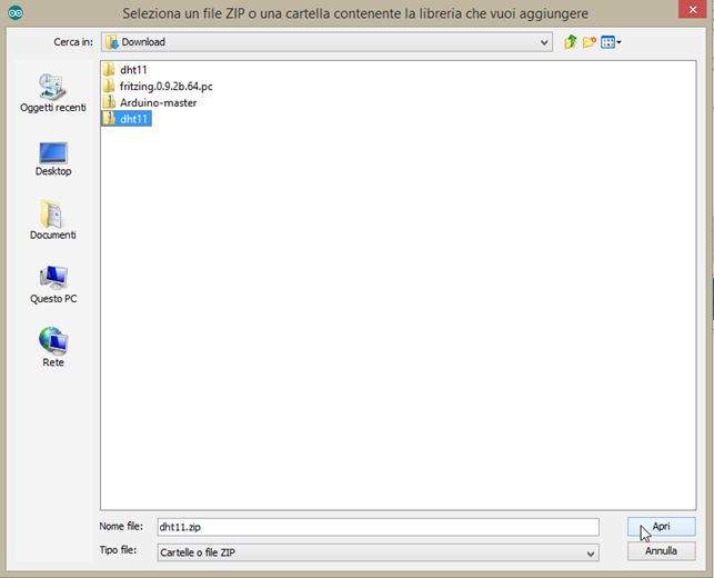 Select the .zip file